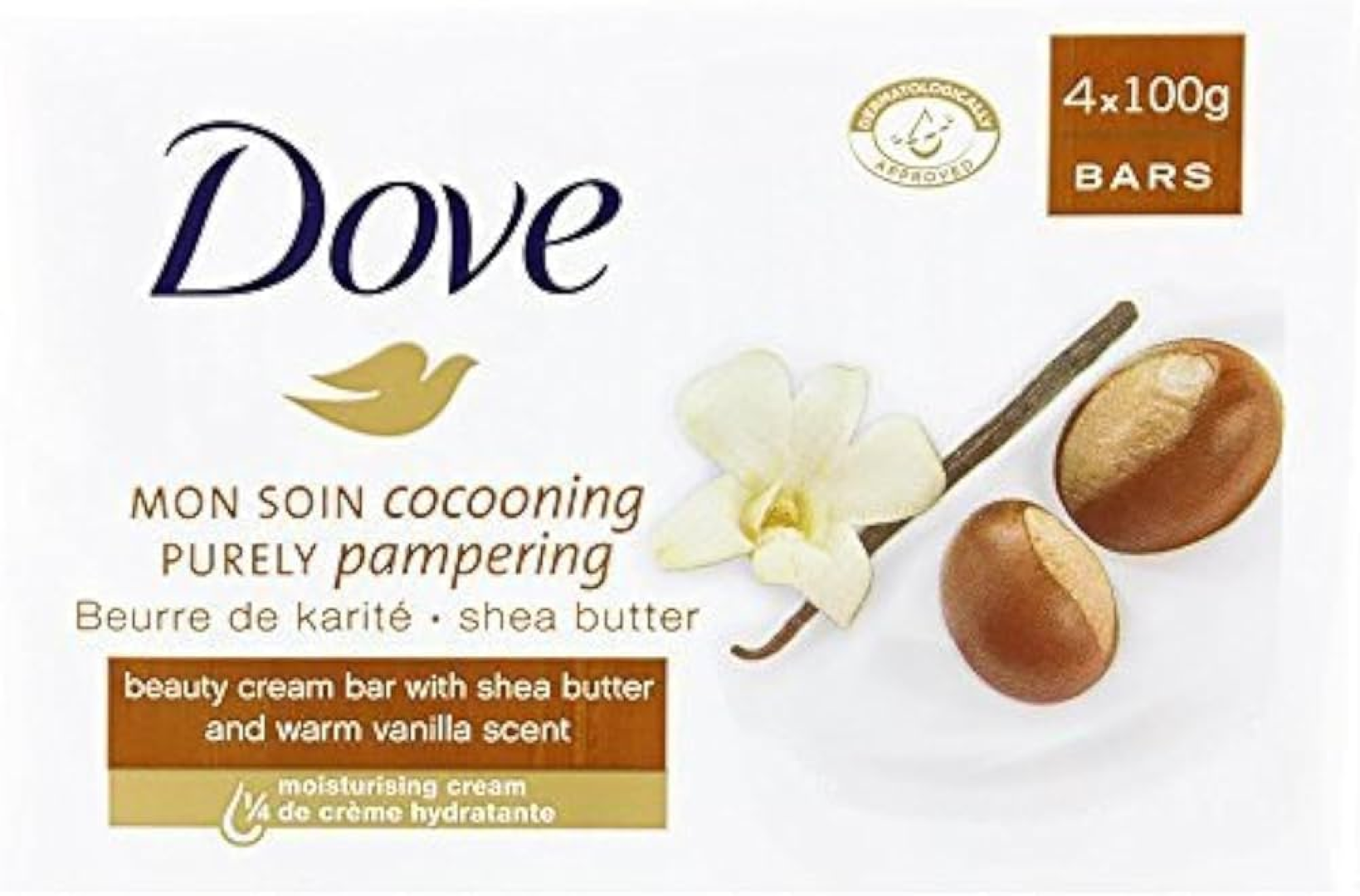 DOVE S/CLEANING SHEER BUTTER 4X100G